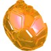 23447 - Rock / Boulder, Vertical Half - Trans-Orange