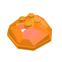 30293 - Rock Boulder, Top - Trans-Orange