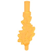 35032b - Wave / Power Burst / Flame, Bolt Large with Bar Ends - Trans-Orange