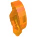 37775 - Wave / Flame Small with Pin - Trans-Orange