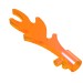 6126a - Trans-Orange - Wave / Flame Rounded with Base Pegs