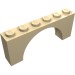 12939 - Tan - Brick Arch 1 x 6 x 2 - Very Thin Top without Reinforced Underside