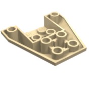 13349 - Wedge Sloped Inverted 4 x 4 Triple [4 Connections between Front Studs] - Tan