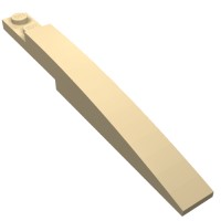 13731 - Brick Curved 10 x 1 [Symmetric Inside Ridges] - Tan