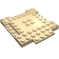 15624 - Plate Special 8 x 9 x 2/3 with 1 x 4 Recessed - Tan