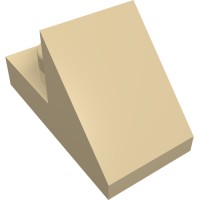 15672 - Slope 45Â° 2 x 1 with 2/3 Cutout [New Version] - Tan