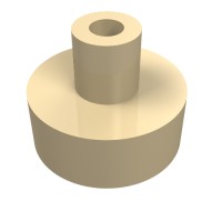 20482 - Tile Round 1 x 1 with Hollow Bar - Tan