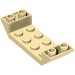 22889 - Tan - Slope Inverted 45Â° 6 x 2 Double with 2 x 4 Cutout