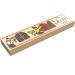 2431pr0021 - Tan - Tile 1 x 4 with Hieroglyphs and Minifig Print