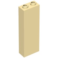 2454b - Brick 1 x 2 x 5 with Hollow Studs - Tan