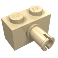 2458 - Brick Special 1 x 2 with Pin - Tan