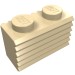 2877 - Tan - Brick Special 1 x 2 with Grille
