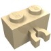 30237a - Tan - Brick Special 1 x 2 with Vertical Clip [Thick U Clip]