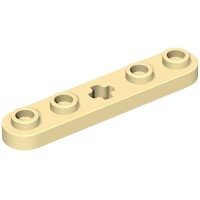 32124 - Technic Plate 1 x 5 with Smooth Ends, 4 Studs and Centre Axle Hole - Tan