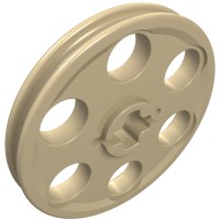 4185 - Technic Wedge Belt Wheel [aka Pulley] - Tan