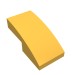 11477 - Slope Curved 2 x 1 No Studs [1/2 Bow] - Bright Light Orange