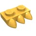 15208 - Bright Light Orange - Plate Special 1 x 2 with Three Teeth [Tri-Tooth]