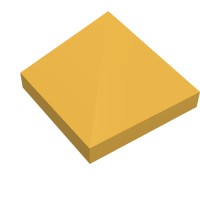 22388 - Slope 45Â° 1 x 1 x 2/3 Quadruple Convex [Pyramid] - Bright Light Orange