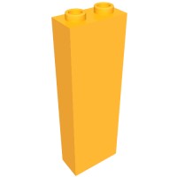 2454b - Brick 1 x 2 x 5 with Hollow Studs - Bright Light Orange