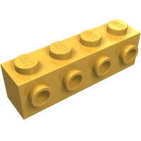 30414 - Brick Special 1 x 4 with 4 Studs on One Side - Bright Light Orange