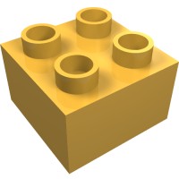 3437 - Duplo Brick 2 x 2 - Bright Light Orange