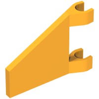 44676 - Flag 2 x 2 Trapezoid with Flat Area between Clips - Bright Light Orange