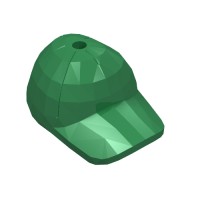11303 - Hat / Cap Short Curved Bill with Seams and Hole on Top - Green