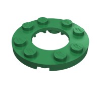 11833 - Plate Round 4 x 4 with 2 x 2 Round Opening - Green