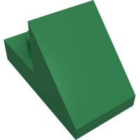 15672 - Slope 45Â° 2 x 1 with 2/3 Cutout [New Version] - Green