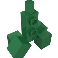 19734 - Creature Torso Blocky with Cube Feet (Minecraft Creeper) - Green