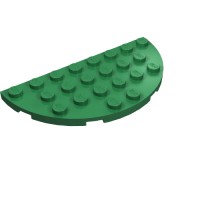 22888 - Plate Round Half 4 x 8 - Green