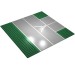 2360pr0002 - Green - Baseplate 32 x 32 with 7-Stud T Intersection and Road / Runway 'V' Narrow Print