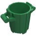 2439 - Green - Trash Can with 2 Cover Holders