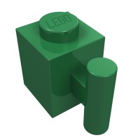 2921 - Brick Special 1 x 1 with Handle - Green