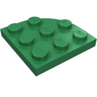 30357 - Plate Round Corner 3 x 3 - Green