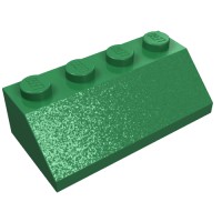 3037 - Slope 45Â° 2 x 4 - Green