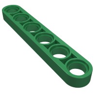 32063 - Technic Beam 1 x 6 Thin - Green