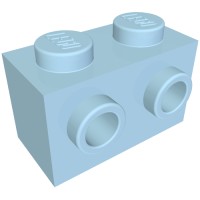 11211 - Brick Special 1 x 2 with 2 Studs on 1 Side - Bright Light Blue
