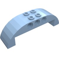 11290 - Slope Curved 2 x 8 x 2 Double - Bright Light Blue
