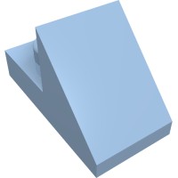15672 - Slope 45Â° 2 x 1 with 2/3 Cutout [New Version] - Bright Light Blue