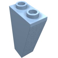 2449 - Slope Inverted 75Â° 2 x 1 x 3 - Bright Light Blue