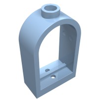 30044 - Window 1 x 2 x 2 2/3 with Rounded Top - Bright Light Blue