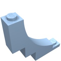 30099 - Brick Arch 1 x 5 x 4 Inverted - Bright Light Blue