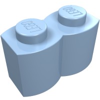 30136 - Brick Special 1 x 2 Palisade [aka Log] - Bright Light Blue