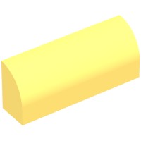 10314 - Brick Curved 1 x 4 x 1 1/3 No Studs - Bright Light Yellow