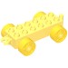 11248c01 - Bright Light Yellow - Duplo Car Base 2 x 6 with Fake Bolts, Open Hitch End and Yellow Wheels