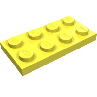 3020 - Plate 2 x 4 - Bright Light Yellow