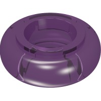 46296 - Clikits Bead, Ring, Thick Small with Hole - Trans-Light Purple
