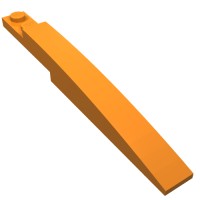 13731 - Brick Curved 10 x 1 [Symmetric Inside Ridges] - Orange