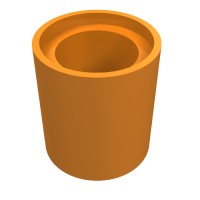 18654 - Technic Pin Connector Round 1L [Beam] - Orange